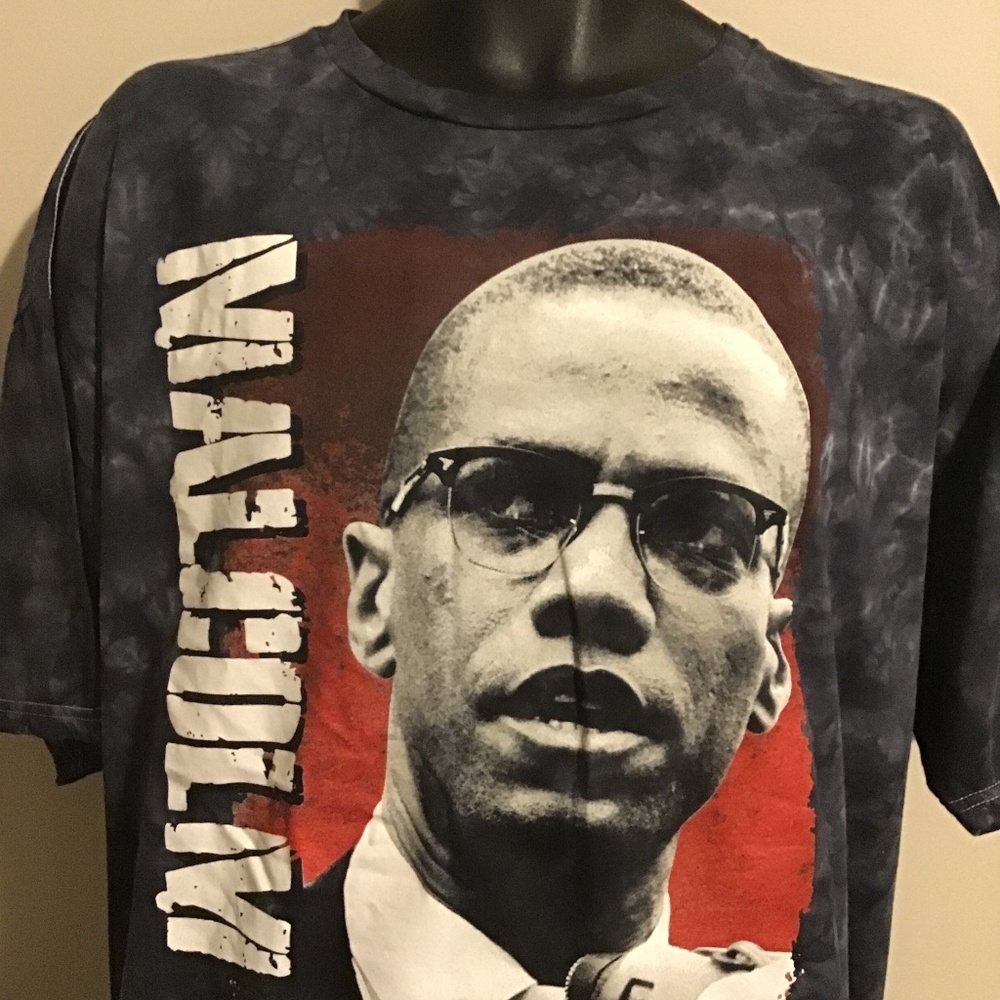 🔥#135, MALCOLM X, TYE-DYE TEE SHIRT SIZE 2X(XXL) GORGEOUS, UNISEX